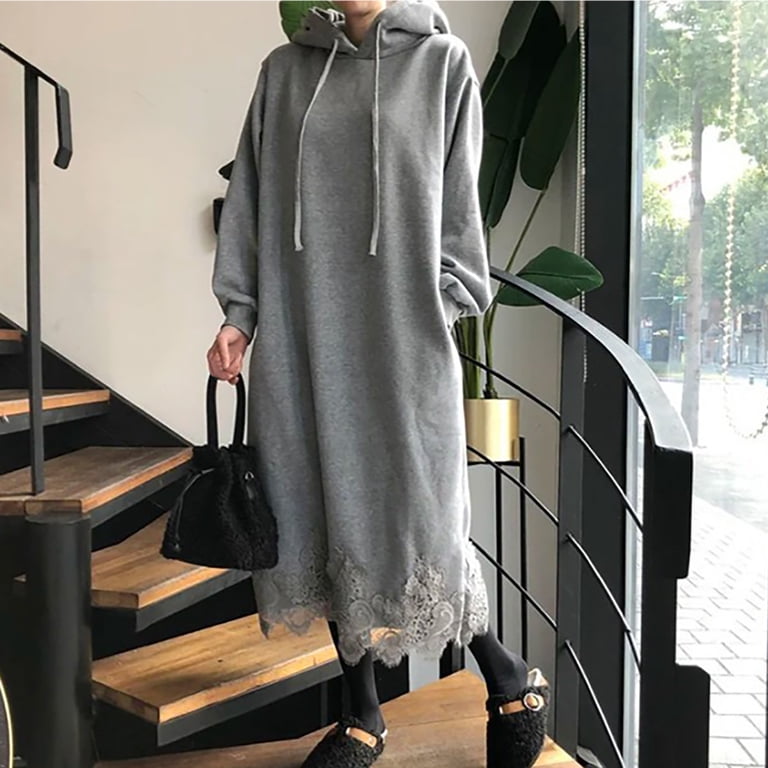 chinese dress ladies Open Back Lace Up Hoodie Dress