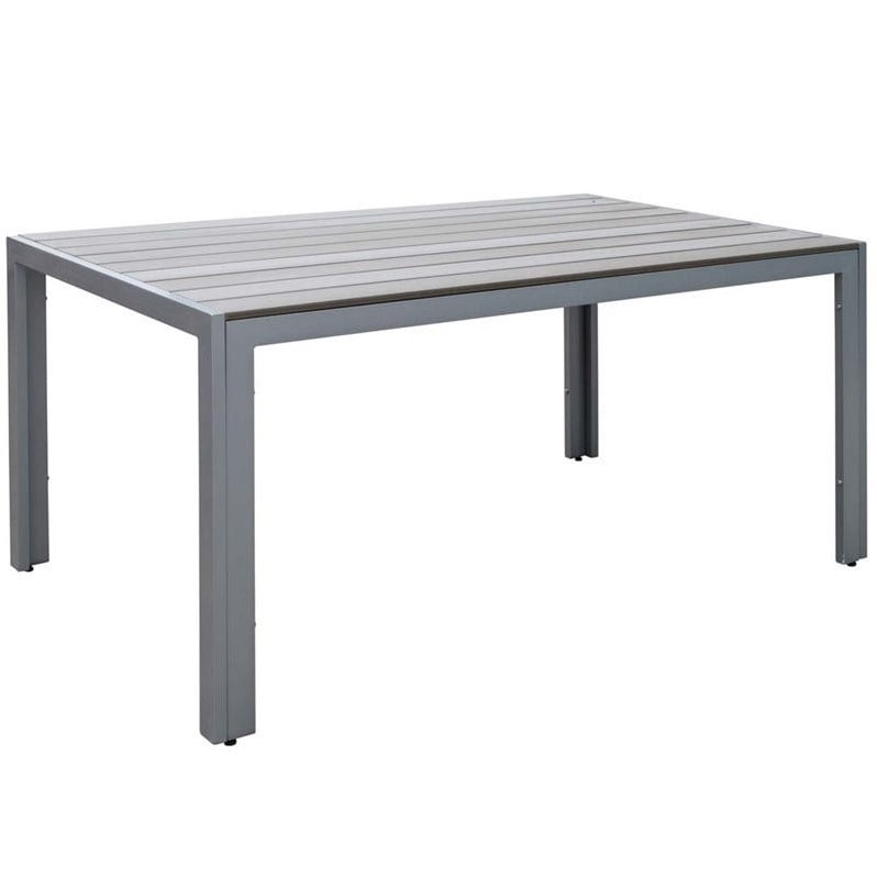 Atlin Designs Patio Dining Table in Sun Bleached Gray