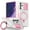 Pink + White, variant on for Samsung Galaxy Note 20 Ultra Case with Camera Sliding Cover, [Compatible with MagSafe] with Magnetic Ring Kickstand, Military Grade Heavy Duty Protection Phone Case for Note 20 Ultra, Purple