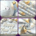 thumbnail image 4 of Gold Silver Theme Happy New Year Banner Festive Design New Year Banner Balloon Decor Star Pattern Celebration Banner for New Year Party Holiday Celebration Indoor Decoration, 4 of 9