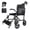 DARK GREY, variant on Folding Lightweight Aluminum Wheelchair, Weight only 18 LBS, Sit width 18", Small Folding Volume, Excellent Passability, Convenient Travel Use. Color Dark Gray