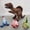 Dinosaur-Brown, variant on MaoGoLan 18" Hanging Monkey Stuffed Animal with One Baby Plush Toys