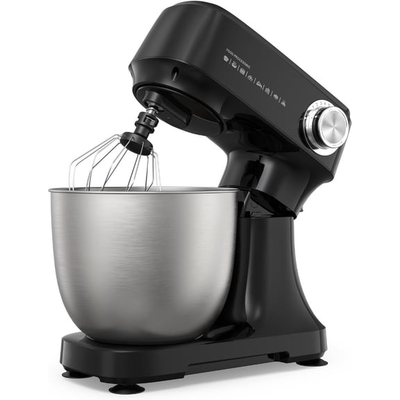 Stand Mixer 4.8 Qt Electric Food Mixer 12 Speeds Portable Lightweight Kitchen Mixer For Daily Use With Egg Whisk, Dough Hook, Flat Beater
