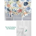 thumbnail image 3 of Colorful Flowers Tie Up Curtains for Windows 63 Inch Length Balloon Curtains Kitchen Adjustable Balloon Window Shade Watercolor Botanical Farmhouse Floral Tie Up Bathroom Curtain Window 46"x63", 3 of 6