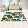 thumbnail image 3 of Hawaiian Floral Palm Leaf Area Rugs Colorful Large Non-Slip Floor Matative Carpets Doormat for Kitchen Living Dining Dorm Playing Room Bedroom 31 x 20inch Home Decor, 3 of 7