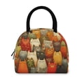 thumbnail image 5 of 7L Volume Handheld Insulated Reusable Meal Tote Lunch Bags A Large Group Of Cats, 5 of 6