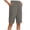 Gray, variant on Cotton Linen Shorts for Women Loose Fit Knee Length Bermuda Shorts Casual Wide Leg Elastic Waist Workout Shorts My Items Cotton Linen Summer Pants