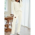 thumbnail image 5 of GZWYHT Sets for Women Lounge Sets for Women Womens Fuzzy Fleece Long Sleeve 2 Piece Loungewear Outfits Sweater Pants Pajama Sets Two Piece Sets for Women Womens Pajama Sets White XS, 5 of 8