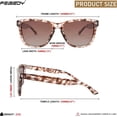 thumbnail image 3 of Gafas de sol cuadradas polarizadas retro Heytea, sencillas, con montura floral y estampado de camuflaje colorido para mujeres y hombres B2753, 3 of 4