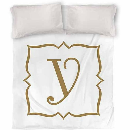 Idg Gold Script Monogram Duvet Cover Walmart Com