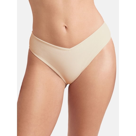 Sofia by Sofia Vergara Women's and Women's Plus V WAIST MIDSTER Bikini Bottom