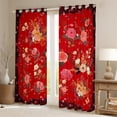 thumbnail image 2 of Feelyou Romantic Red Rose Black Out Curtains for Girl, Spring Flower Botanical Curtains Pack of 2 (42x63 Each), Retro French Style Bedroom Curtains, Window Curtains Home Decor, 2 of 6