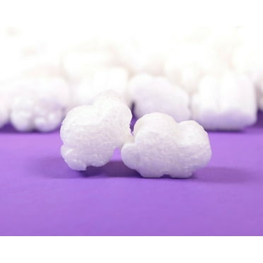FunPak Packing Peanuts Puffy White Clouds 1.5 cu ft Compostable Biodegradable