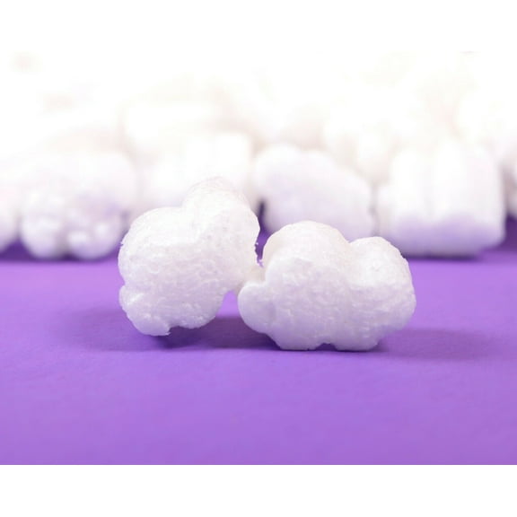 FunPak Packing Peanuts Puffy White Clouds 1.5 cu ft Compostable Biodegradable