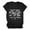 Black, variant on Women's Solid Color Casual Fashion Letter Printed Round Neck Short Sleeved T Shirt Top Womens Cold Gear Long Sleeve