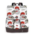 thumbnail image 1 of Disketp Rabbit And Hedgehog Mochila de Cuero para Mujer, Bolso de Espalda Antirrobo con Estilo para Viaje, Trabajo y Uso Diario, 1 of 4