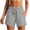 *Gray, variant on VBVC Women's Drawstring Hiking Shorts,Lightweight Quick Dry Athletic Shorts For Women,Ladies Summer Curved Hem Workout Shorts with Pockets,Black,S-2XL