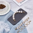 thumbnail image 2 of 3 Styles Beaded Cell Phone Charms Pearl Chain Decoration Lanyard Cute Wrist Strap Universal Mobile Finger Strap Grip Holder With Screws Case, 2 of 5
