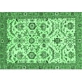 thumbnail image 1 of Ahgly Company Indoor Rectangle Abstract Emerald Green Modern Area Rugs, 2' x 5', 1 of 4