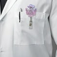 thumbnail image 4 of TiniDecor Skeleton Unicorn Nurse Badge Reel, Retractable Pink ID Holder, Funny Gift for RN, 4 of 6