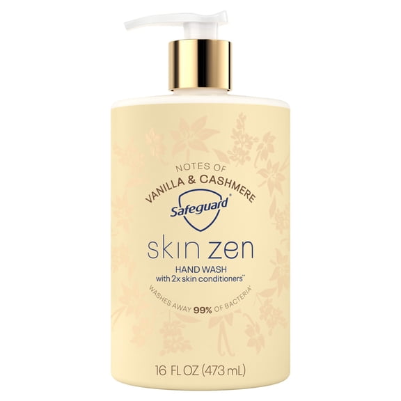 Safeguard Skin Zen Liquid Hand Wash 16oz, Notes of Vanilla & Cashmere