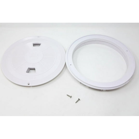 QuikSkim Deck Lid & Ring (White) - Pentair In-Floor(A&A) Replacement Pool Part