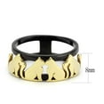 thumbnail image 3 of Gold Black Cats Womens Ring Anillo Para Mujer Stainless Steel Ring with No Stone, 3 of 5