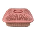 thumbnail image 3 of Cesta de frutas con tapa, soporte para frutas, cuenco y almacenamiento para palillos para la cocina. Rosa Pequeño, 3 of 9
