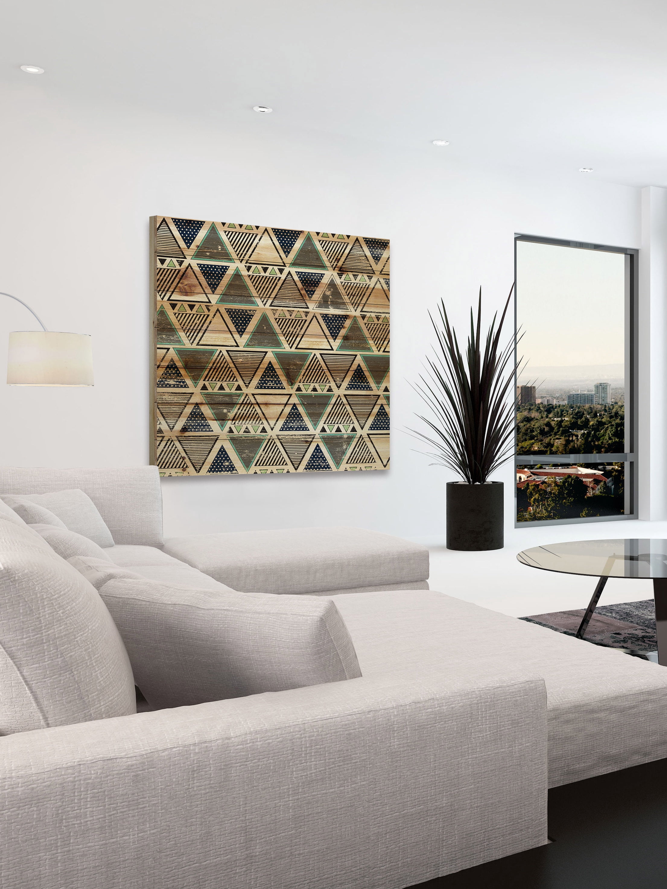 "Teepee Land" Painting Print on Natural Pine Wood