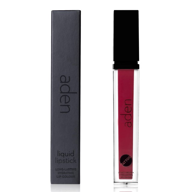 Aden Tattoo Matte Lipstick - 0.2 fl oz - Altamente pigmentado - Proporciona un acabado aterciopelado y no brillante - Resistente al agua Hecho en Italia (06 Cereza apasionada)