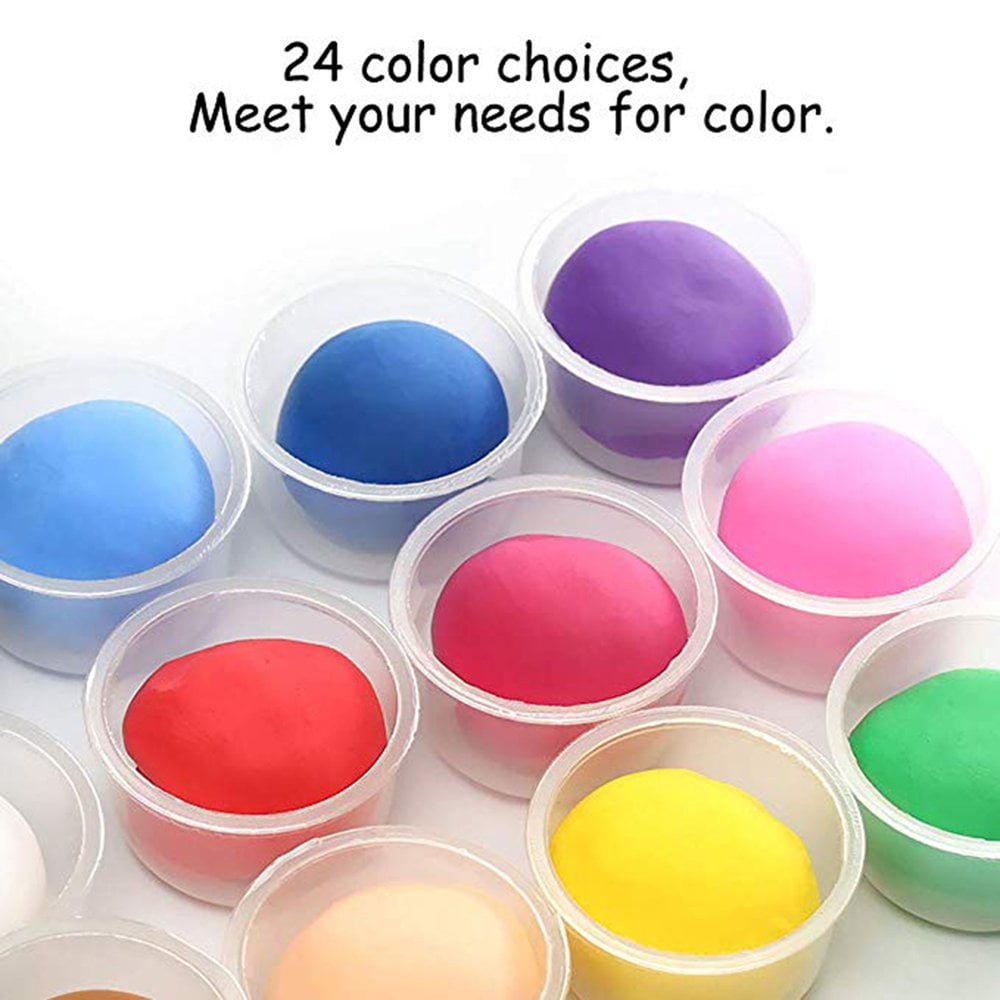 Dry Clay 24 Colors UltraLight NonToxic Clay Modeling Diy Magic Clay