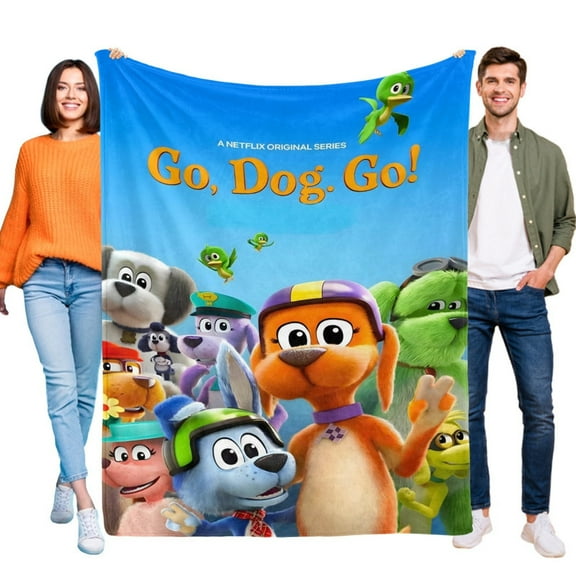 Go Dog Go flannel blanket 39*59 inch soft and comfortable with clear patterns and easy cleaning