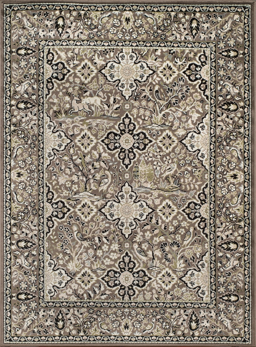 United Weavers Tiffany Area Rug 300230094 Madeline Taupe Scrolls
