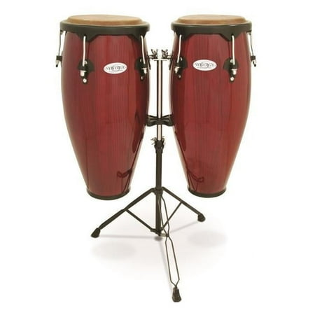 Toca 2300RR Synergy Series Wood Conga Set with Stand, Red