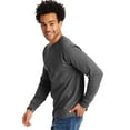 thumbnail image 2 of Men's Hanes® Beefy-T 2-Pack Long-Sleeve T-Shirt Color: Smoke Gray Size: S, 2 of 3
