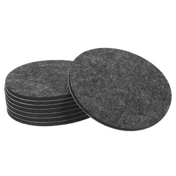 Uxcell 8Pcs Non Slip Furniture Pads, 6" Round Self Adhesive Felt Bumpers Noise Reducing Furniture Feet Floor Protector for Chairs Tables Furniture Legs (Gray 0.2" Thick)