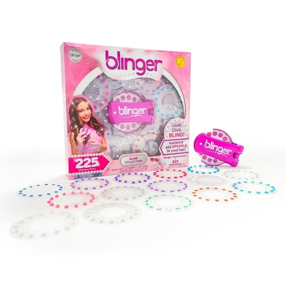 blinger® Glam Collection | Gem Stamper with 255 Hair Safe Gems | Perfect Gifts for Kids, Girls