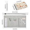 thumbnail image 3 of JIALIOU Nylon Trifold Card Wallet with ID Window Zipper Pocket for Men Women Teen Fox and Leaves, 3 of 7