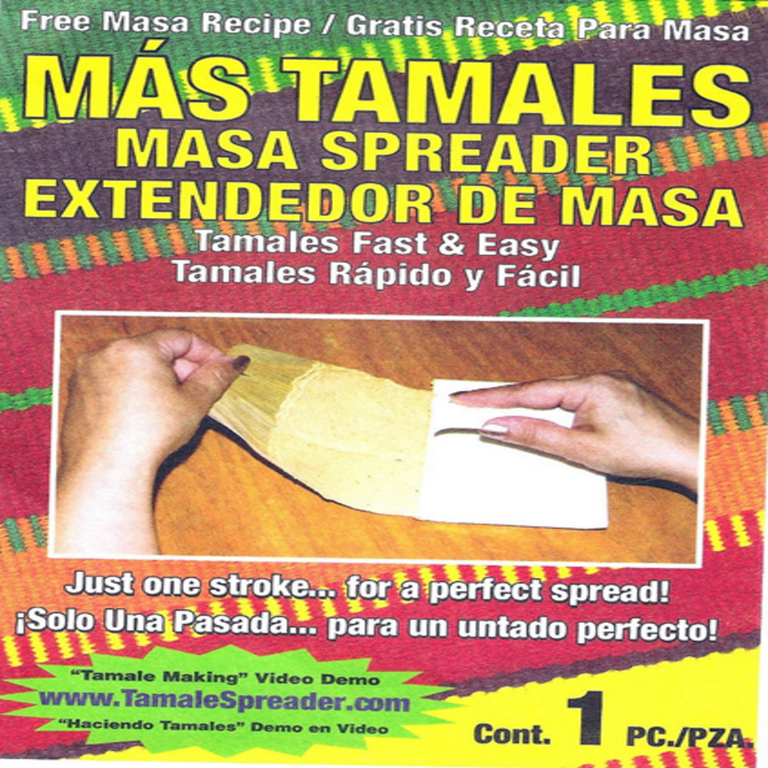 Mex Sales - Tamales Spreader Extendedor De Masa Kitchen Tool  (tamalesspreader2pk) 2 Pk Multi-Colored