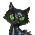 thumbnail image 6 of Witchcraft Mystical Curling Black Cat Green Eyes Sitting Halloween Figurine, 6 of 9