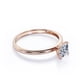thumbnail image 4 of JeenMata Anillo de Compromiso con Solitario de Moissanita de Talla Cojín de 1 Quilate con Certificación Engastado en Garras en Baño de Oro Rosa de 18 K sobre Plata, 4 of 7