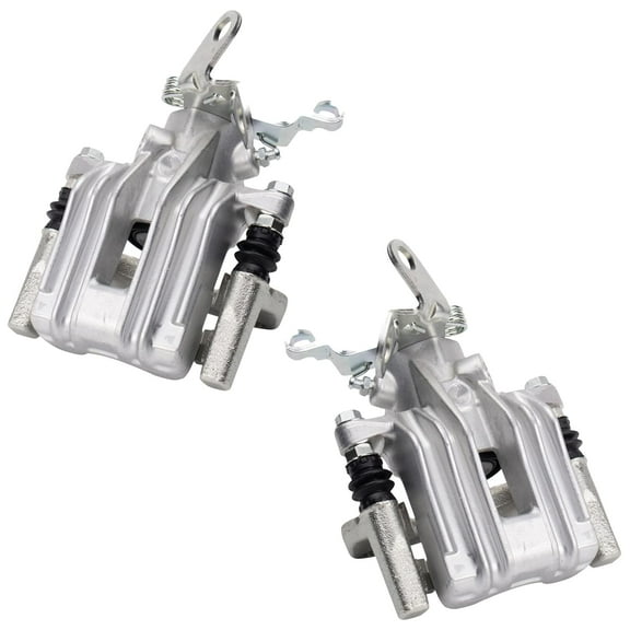 TRQ Rear Brake Caliper Set Compatible with 2010-2013 Audi A3 A3 Quattro 2012-2013 Volkswagen Beetle 2011-2016 Eos 2010-2014 Golf 2011-2014 GTI Jetta 2012-2015 Passat