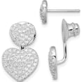 thumbnail image 1 of Sterling Silver Cz Brilliant Embers Hearts Post Earrings Made In China qmp1379, 1 of 5