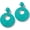 Teal, variant on Boho Raffia Statement Circle Earrings - Cute Round Dangle Summer Handmade Rattan Jewelry for Women - Lightweight[h5082]