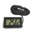 thumbnail image 2 of Matsuzay Termómetro digital Sonda 1M Sensor Humedad LCD 5V 12V Refrigerador de coche Incubadora Higrómetro Medidor Tanque de peces al aire Electrónica Negro, 2 of 6