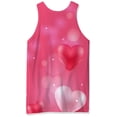 thumbnail image 3 of ZHOUCHANKIDS Mens Valentines Day Tank Red Heart 3D Digital Print Men's Sleeveless Muscle Shirt For Valentine's Day And Couples Hot Pink XL, 3 of 3