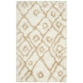 thumbnail image 2 of SAFAVIEH Toronto Neasa Abstract Polyester Shag Area Rug, Ivory/Beige, 8' x 10', 2 of 5