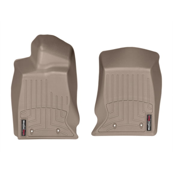 WeatherTech Custom Fit FloorLiners compatible with Jaguar F-Type, XK Series - 1st Row (Driver & Passenger), Tan