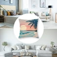 thumbnail image 5 of nygtbtfer  Modern Tropical Pillow Set of 2Palm Leaves Decorative Pillows Case Soft Velvet Tropical Decoration for Patio Garden Bed Home Decor White, 5 of 7