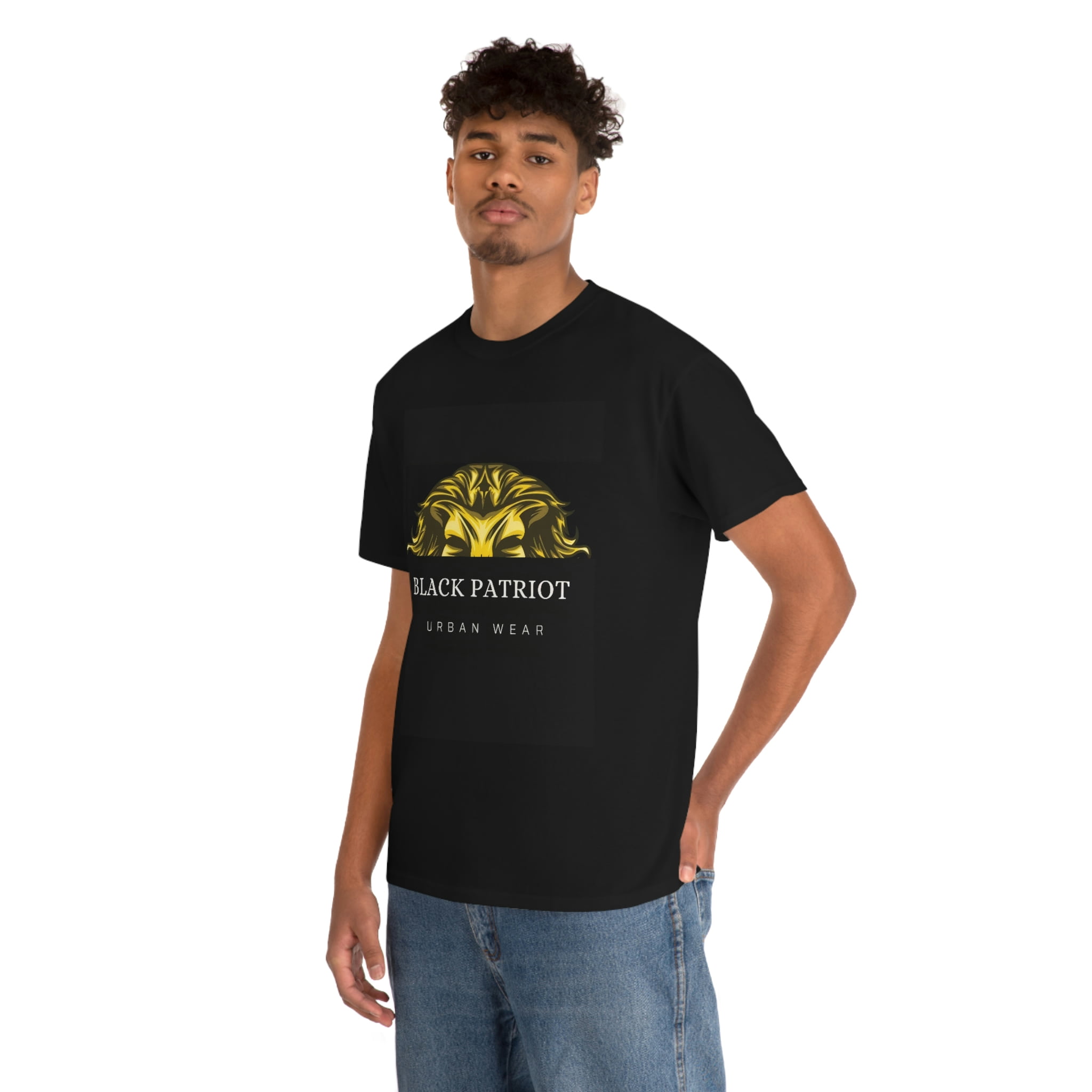 oversøisk klasse til Black Patriot Urban wear Unisex Heavy Cotton Tee(Lion) - Walmart.com